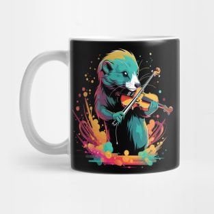 Weasel Playing Violin Mug